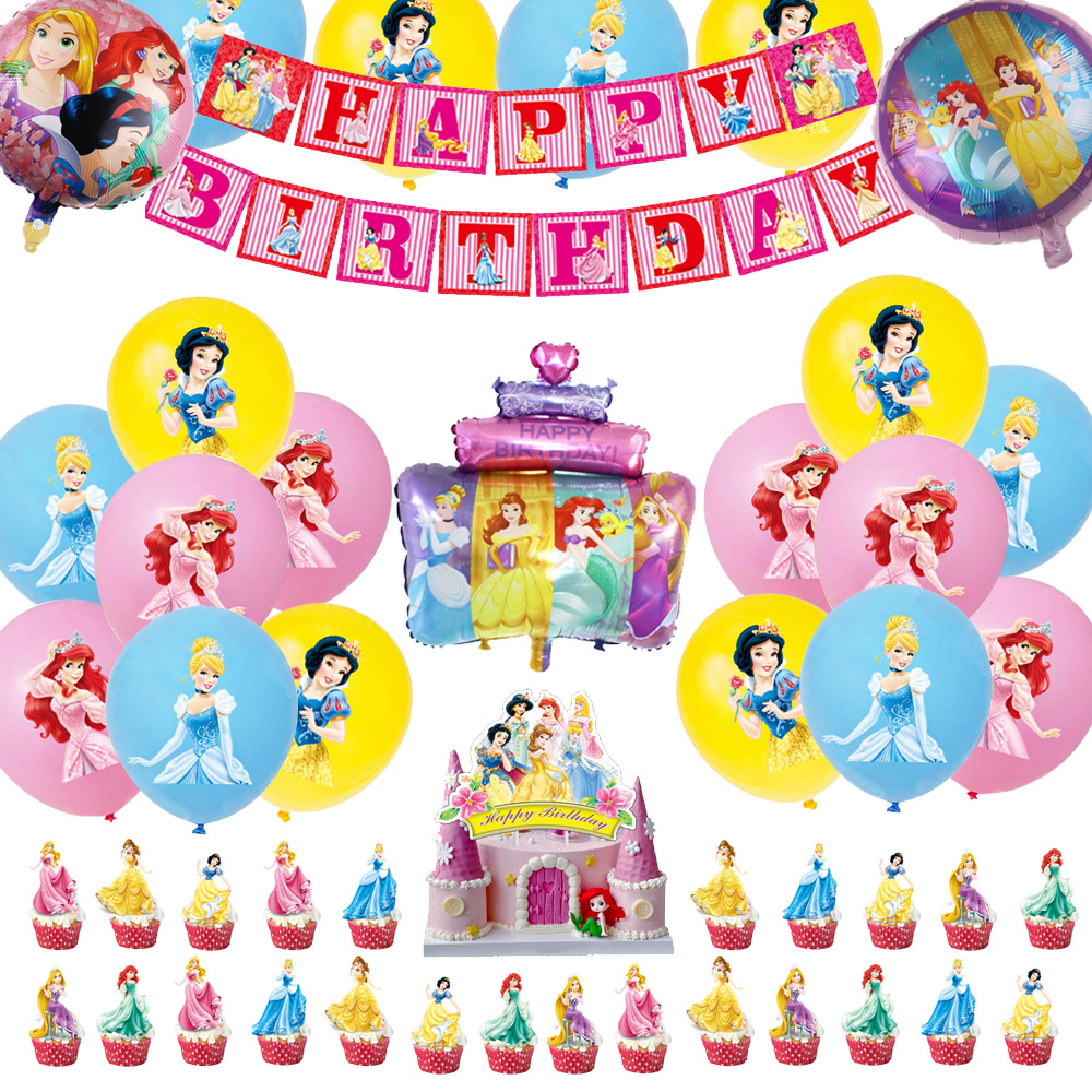 Princess Party Supplies Birthday Decorations Birthday Banner Cake