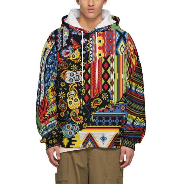 Men Hoodie Personality 3d Abstract Print Pullover Hooded Sweatshirt Unisex