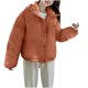 thumbnail image 2 of Puntoco Parkas De Algodón De Moda Con Capucha, Bolsillos Dobles Y Botones Y Mangas Largas Para Mujer, 2 of 3