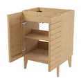 thumbnail image 3 of JONATHAN Y Calandre 24 in. W x 18 in. D x 33 in. H, Thin Linear Slat 2-Shelf, Bath Vanity Cabinet ONLY, Oak, VAN1005A, 3 of 7