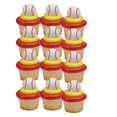 thumbnail image 3 of Sprinkle Deco 24pack 3D Baseball Cupcake / Desert / Food Decoration Topper Rings with Favor Stickers, 3 of 4
