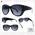 thumbnail image 2 of SA106 Polarized 55mm Fit Over OTG Butterfly Rhinestone Diva Sunglasses Shiny Black, 2 of 11