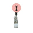 thumbnail image 1 of Checkerboard Pink Doberman Retractable Badge Reel, 1 of 1