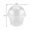 TUIBELYN 50pcs Dessert Cups with Lids Disposable Pudding Cups Plastic