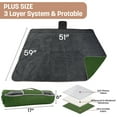 thumbnail image 6 of Tirrinia Waterproof Outdoor Blanket with Sherpa Lining, Dark Green/GreyPet, 51''X 59'', 6 of 8