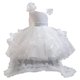 thumbnail image 1 of Vestido sin mangas con cuello redondo para niña, elegante, de malla con purpurina, con lazo irregular y degradado de colores, falda de poliéster., 1 of 4