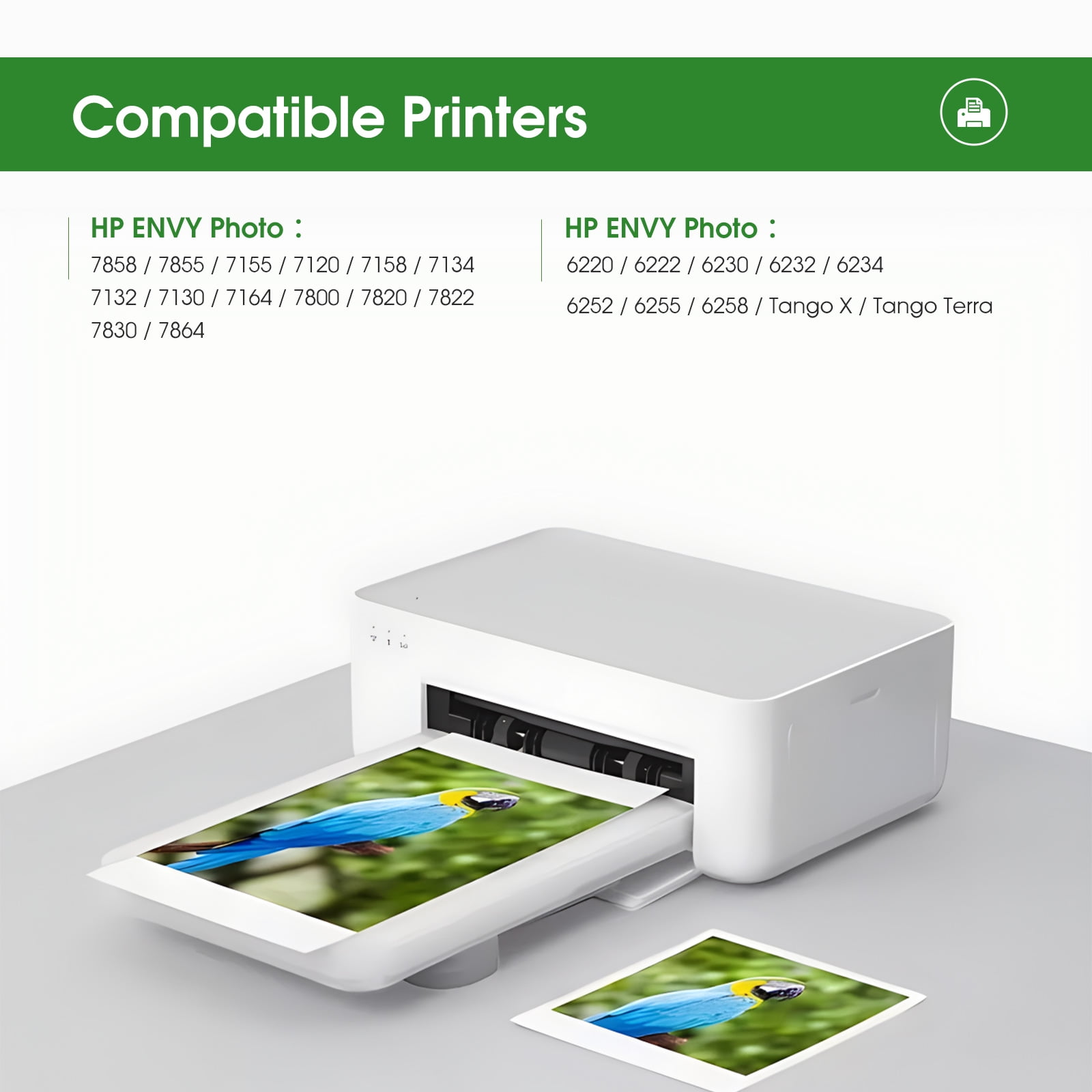 64XL Ink Cartridge Combo Pack Compatible for HP 64 Ink Cartridges Works with HP Envy Photo 7855 7858 7155 6252 7800 7100 Envy Inspire 7255e 7955e 7958e 7900e Tango Series Printer (2 Pack)
