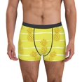 thumbnail image 1 of Balery Gold Pineapple Calzoncillos bóxer para hombre, ropa interior de algodón suave y transpirable con cinturilla de nailon-Medium, 1 of 5