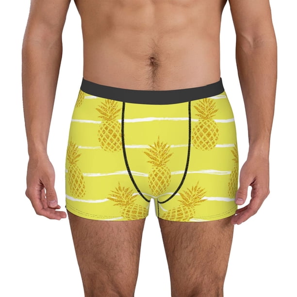 Fotbe Gold Pineapple Calzoncillos Tipo Boxer con Bolsa de Soporte Total para Hombre, X-Temp Fresco, Transpirable y de Secado Rápido-X-Large