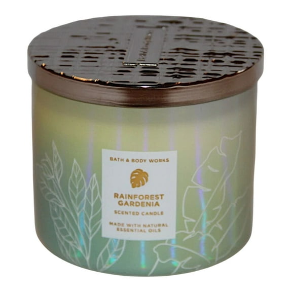 Bath and Body Works Rainforest Gardenia Scented 3-Wick Candle (14.5 oz / 411 g)