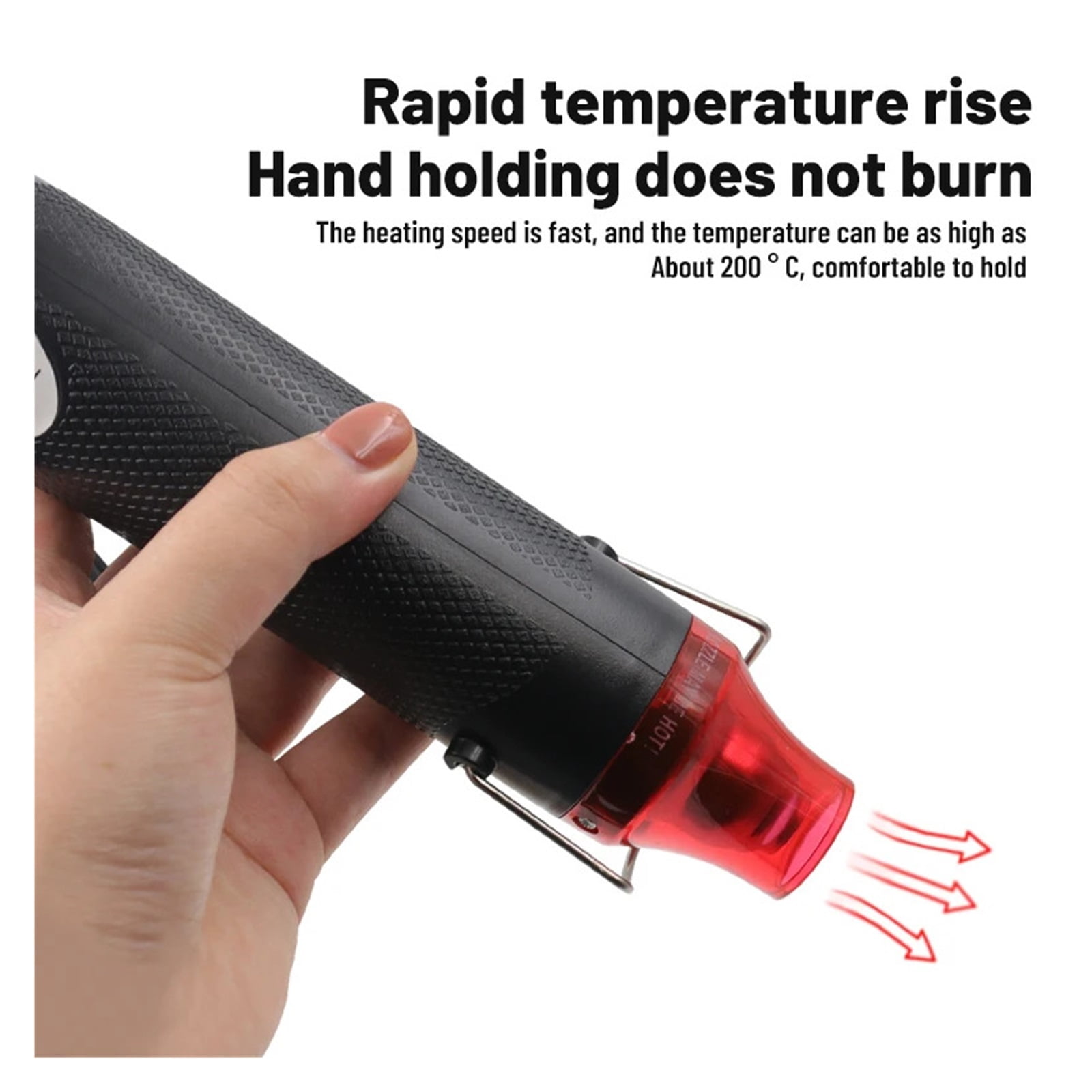 Heat Gun Round Adapter  DIY Electric Power Tool Hot Air Temperature Gun with Supporting Seat Shrink Tube 300W ,Variable Temperature