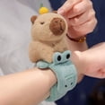 thumbnail image 2 of Lovely Animal Slap Snap Wrap Wristband Bracelet Capybara Dog Cat Plush Hand Ring Wristband Kids Toys Creative Funny Gift, 2 of 5