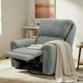 thumbnail image 1 of MCombo Fabric Recliner Chair, 400lbs Capacity, Swivel, Light Grey, 1 of 11