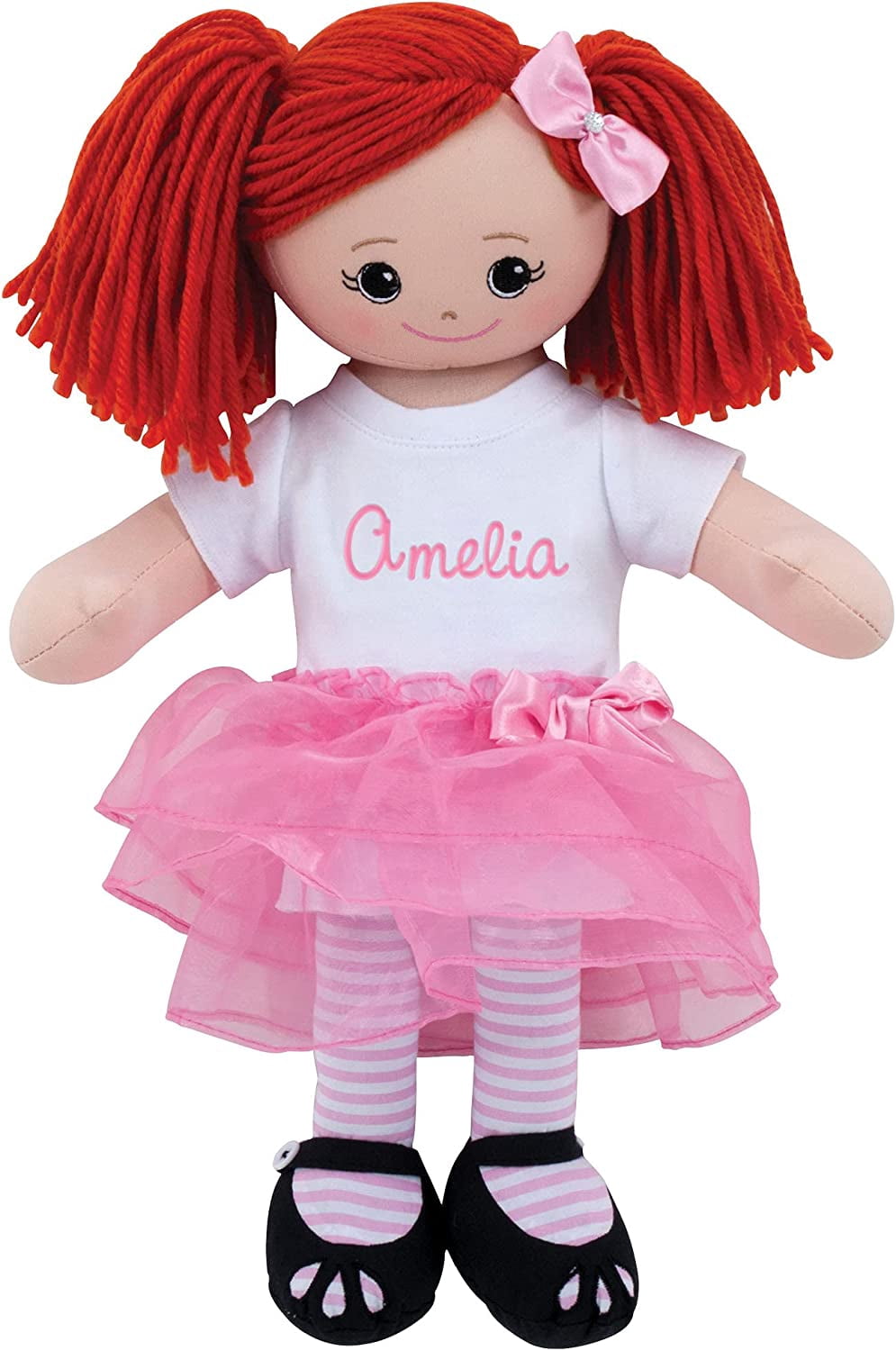 Personalized Doll With Tutu and Hair Clip