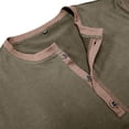thumbnail image 4 of Men's Slim Fit Short Sleeve Vintage Henley Shirts Casual Basic Tops Summer Button Sports T-Shirts, 4 of 10