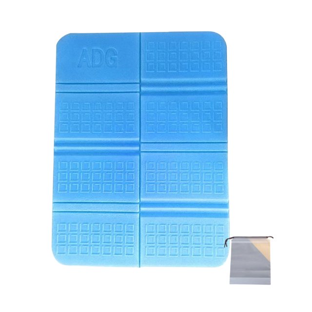 Colchoneta de espuma con bolsa de almacenamiento, cojín plegable, impermeable, para exteriores, senderismo, camping, estadio