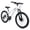 White, variant on 26 Inch Mountain Bike, 9-Speed Mountain Bicycle with Front Suspension and Dual Disc Brakes, Carbon Steel Frame MTB Bike for Teenagers Adult Men Women, White