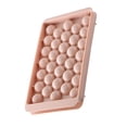 thumbnail image 3 of Bandeja para cubitos de hielo de 33 rejillas, molde flexible para cubitos de hielo de fácil liberación con tapa para congelador de cócteles, color rosa, 3 of 13