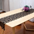 thumbnail image 6 of BUTASY Halloween Table Runner, Black Lace Spider Web Table Runner for Halloween Table Runner, Spooky Table Runner for Fall Holiday Decoration, 6 of 7