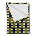 thumbnail image 2 of Kente Pattern Soft Flannel Fleece Throw Blanket, Traditional Style Design with Triangular Details Funky Pattern Print, Cozy Plush for Indoor and Outdoor Use, 50" x 60", Multicolor, by Ambesonne, 2 of 5