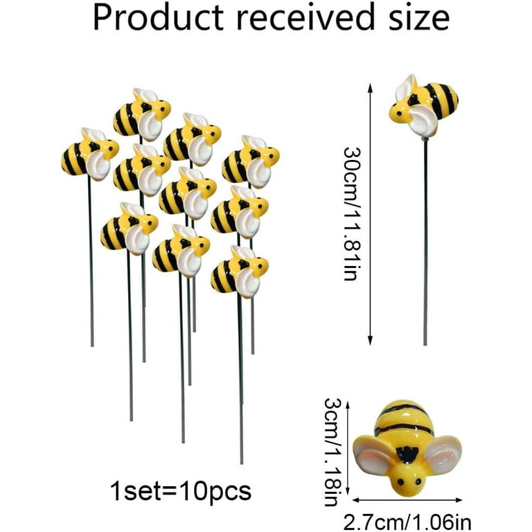 Be Garden Stakes Decor Metal Yard Art Ornaments Front Yard Art Stick Floral  Picks Spring Summer Resin Bumble Bees Garden Stakes Outdoor Lawn Pathway  Patio Plant - China Garden Stakes and Garden