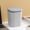 Gray, variant on Desktop Trash Can with Lid Small Office Wastebasket Compact Garbage Bin for Dormitory Bedroom Home - Plastic 5.3 Inch Slow Drop