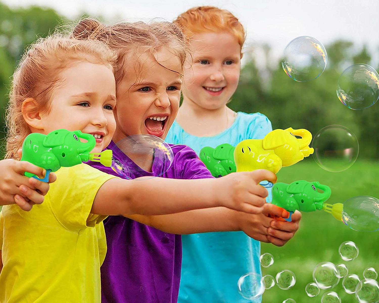 Bubble Blowers | Pack of 2 Elephant Bubble Blowers with 2 Bubble