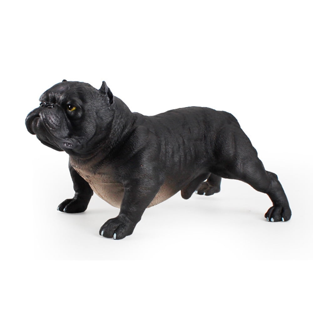 Porfeet Model Toy Simulated Collectible Plastic Simulation Wild Animal Bully  Pitbull Model for Hobby Collection,E 