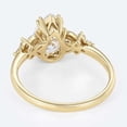 thumbnail image 4 of vylahjewellery Vintage Vermeil Yellow Gold Engagement Anniversary Ring Pear Cut Diamond Valentine Day Ring with Marquise Side Stones Moissanite Wedding Promise Ring for Her, 4 of 8