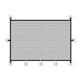 thumbnail image 4 of 43.3x28.34in Black PVC No Drilling Pet Isolation Net Fence, Anti-Climbing Staircase & Doorway Pet Barrier for Dogs Cats, Home Safety Protection Fence with 6 Hooks 3 Floor Straps 3 Cable Ties, 4 of 6
