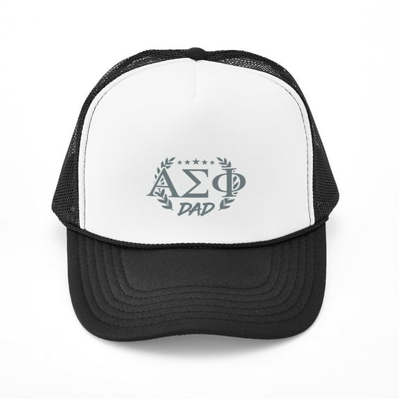 CafePress - Alpha Sigma Phi Greek Dad Stone - Adjustable Unisex Printed Trucker Hat with Mesh Back