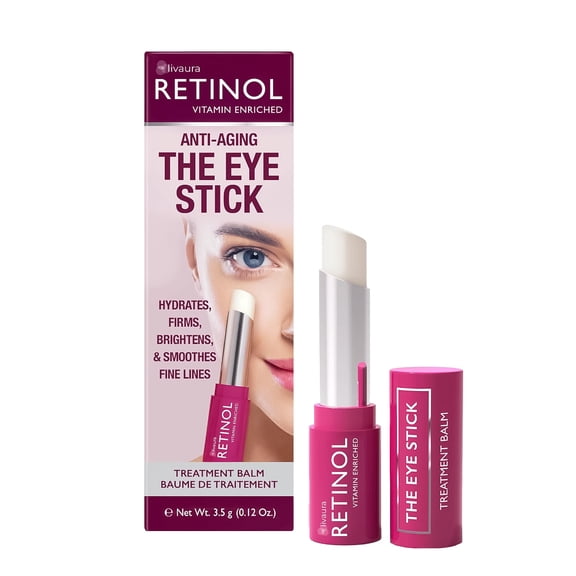 Retinol Anti-Aging Eye Stick Balm with Vitamins A, C, and E, Hydrates and Smooths Fine Lines