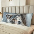 thumbnail image 4 of KLL Ultra Soft Microfiber Body Pillow Cover/Pillowcases 20"x54" with Hidden Zipper Closure-Majestic Snowy Wolf, 4 of 5