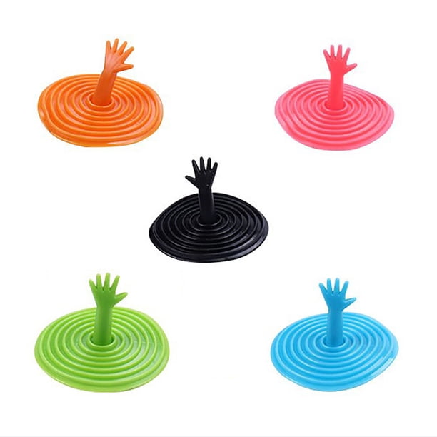 Inteprter Paquete de 5 tapones para fregadero, juego de accesorios de baño, cubierta de drenaje de suelo, cubiertas decorativas de bloqueo de agua a Accesorios de baño Inteprter HA014021-00