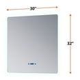 thumbnail image 4 of Lexora Home Lugano 30" x 32" LED Mirror with Defogger, 4 of 6