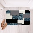 thumbnail image 2 of YST Mid Century Modern 16"x24" inch Bathroom Rug,Geometric Striped Bath Mat for Bathtubs,Black White Blue Doormats Floor Mat,Abstract Cheetah Non Slip Bath Rug, 2 of 5
