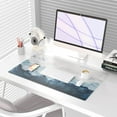 thumbnail image 3 of Desk Pad Large Keyboard and Mouse Pad for Laptop Computer, PU Leather Desk Cover Protector, Desk Décor Accessories for Office Home Work Writing Gaming 31.5" x 15.7" - Watercolor Mountain, 3 of 6