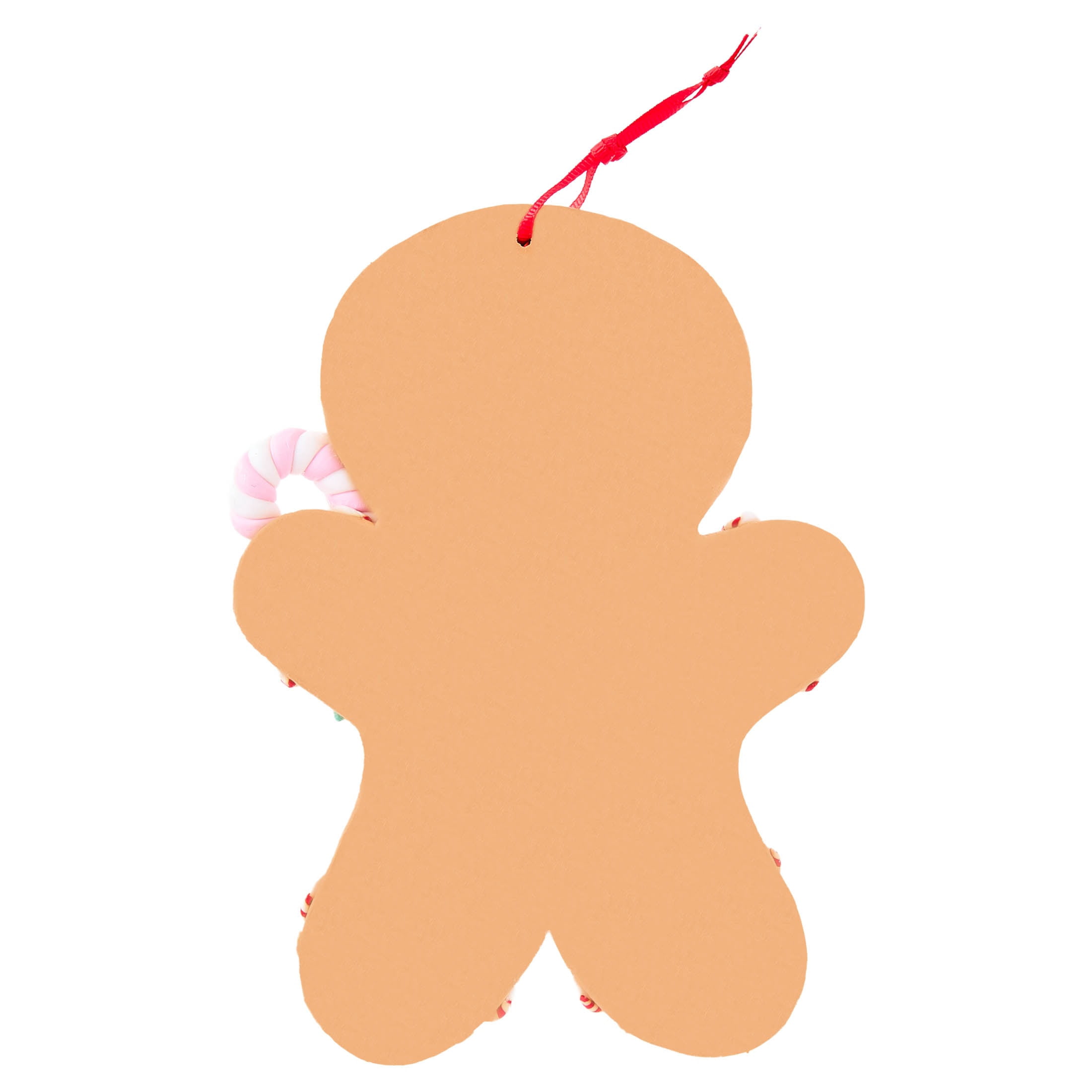 Multicolor Clay Dough Jumbo Gingerbread Boy Christmas Ornament, 7.5", by Holiday Time