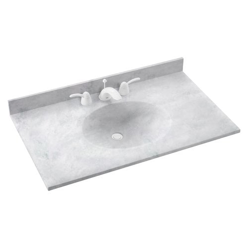 Swan Ellipse Solid Surface 61'' Single Bathroom Vanity Top