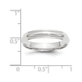 thumbnail image 3 of Auriga 14k White Gold 4mm Half Round with Edge Women's Wedding Band Size- 13.5, 3 of 5