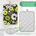 thumbnail image 6 of Yayeee Pot Holders Kitchen Heat Resistant with Pocket 7"x9.8" Cotton Oven Cooking Hot Pads, Green Flower Pattern, 6 of 7