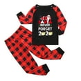 thumbnail image 3 of Odeerbi Christmas Pajamas For Family Matching Outfits Kids Letter Printed Top+Printed Pants Xmas Clothes, 3 of 6