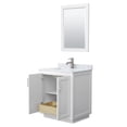 thumbnail image 3 of Wyndham Collection Miranda 30" Metal&Wood Single Bathroom Vanity in White/Nickel, 3 of 6