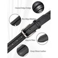 thumbnail image 3 of Maikun Men's Belts Black Vintage Crazy Horse Leather Belt Removable Buckle Adjustable Length, 3 of 8