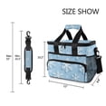 thumbnail image 3 of FORMRS Insulated Cooler Bag 24 Cans Capacity Soft Leakproof Lunch Box with Side Pockets, Blue Snowflake, 3 of 7
