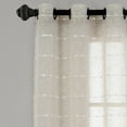 thumbnail image 5 of Lush Decor Farmhouse Textured Grommet Sheer Window Curtain Panels Blush 38X84 Set, 5 of 11