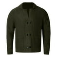 thumbnail image 4 of Kureaily Men's Fashion Cardigan Sweater Double Sweater Knitted Men's Cardigan Solid Color Large Pocket Jacket, 4 of 5