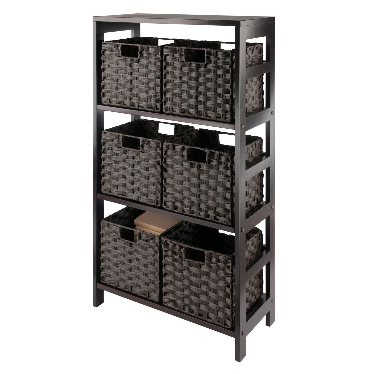 Leo 7pc Storage Shelf with Basket Set