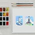 thumbnail image 3 of Sellos transparentes de silicona con diseño de faro, velero y gaviota, con ancla, brújula y motivos náuticos., 3 of 8