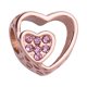 thumbnail image 1 of Charm para Pulsera LuckyLy Dije de Corazón Doble Acero Inoxidable Y Zirconia Cúbica Modelo Talia rosa UNITALLA, 1 of 8